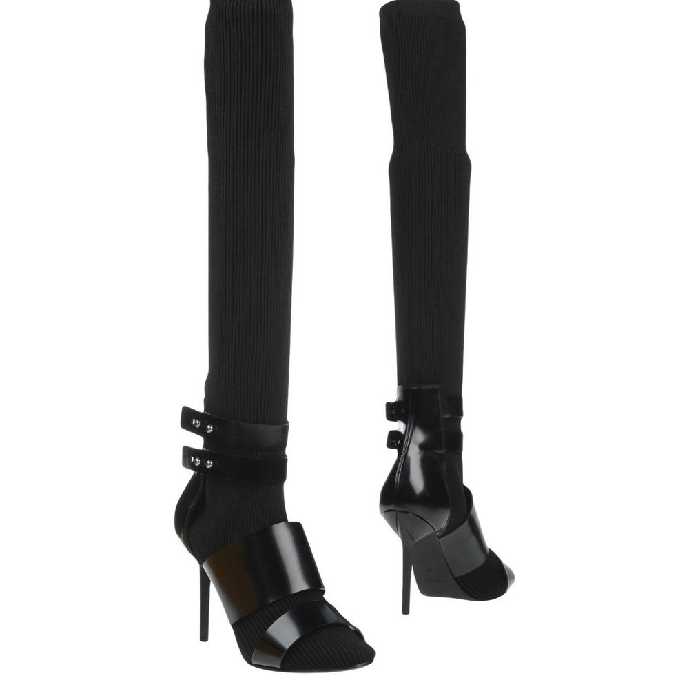 $1050 NEW BLACK ARVID YUKI SHY LONG BOOTS SIZE 36 MADE IN ITALY